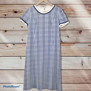 Vtg 60s ANDREW ARKIN Dress Gingham Sheath Cocktail